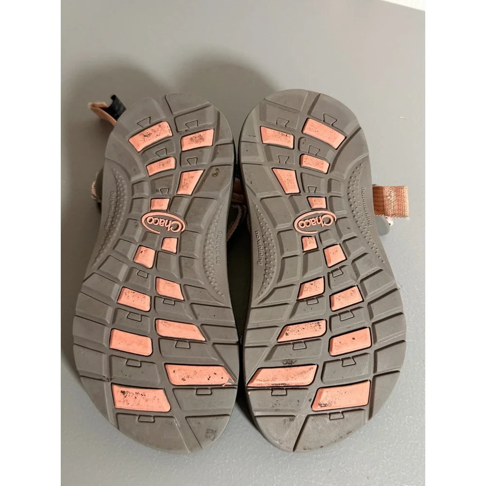 Chaco Kids Z1 Ecotread Sandals Coral Pink Grey Size 2 J180265 Hiking Water Shoes